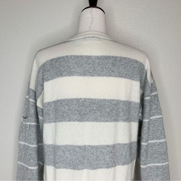 Liz Claiborne Collection Lambswool Angora Rabbit Blend Striped Sweater - Picture 8 of 11